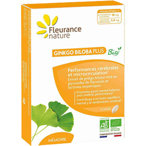 Fleurance Nature BIO Ginkgo biloba PLUS, 15 comprimidos