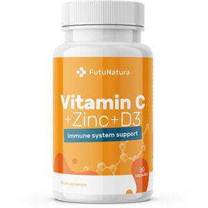 FutuNatura Vitamina C + zinc + vitamina D3, 30 cápsulas