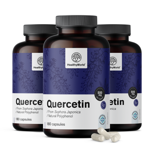 HealthyWorld® 3x Quercetina 500 mg, en total 540 cápsulas