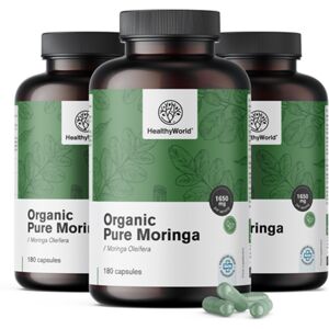 HealthyWorld® 3x BIO Moringa 1650 mg, en total 540 cápsulas