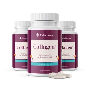 FutuNatura 3x Colágeno + vitamina C + ácido hialurónico, en total 360 comprimidos