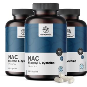 HealthyWorld® 3x NAC 500 mg, en total 540 cápsulas