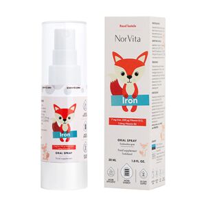 NorVita Hierro - aerosol vegano con hierro para niños, 30 ml