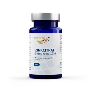 Vita World Citrato de zinc 30 mg, 60 cápsulas