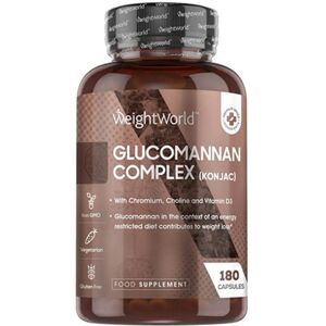 WeightWorld Complejo de glucomanano, 180 cápsulas