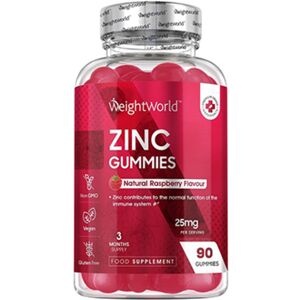 WeightWorld Zinc 25 mg – gominolas, 90 gominolas