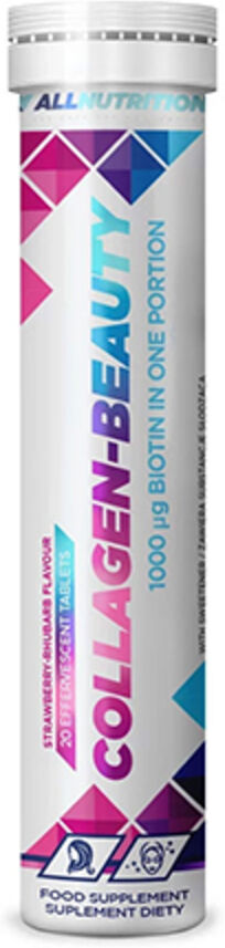 AllNutrition Colágeno Beauty + biotina, 20 comprimidos efervescentes