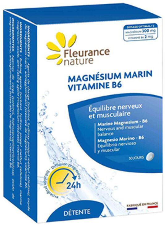 Fleurance Nature Magnesio marino + vitamina B6, 60 comprimidos