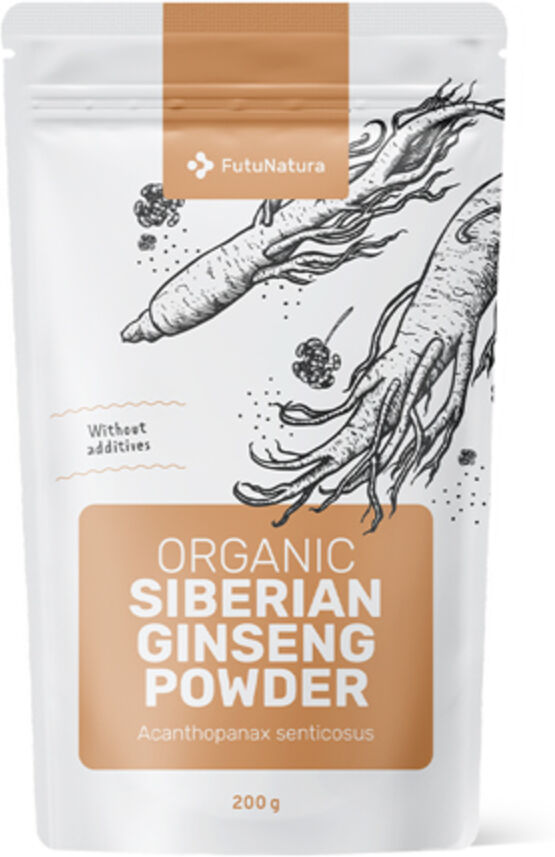 FutuNatura Ginseng siberiano orgánico en polvo, 200 g