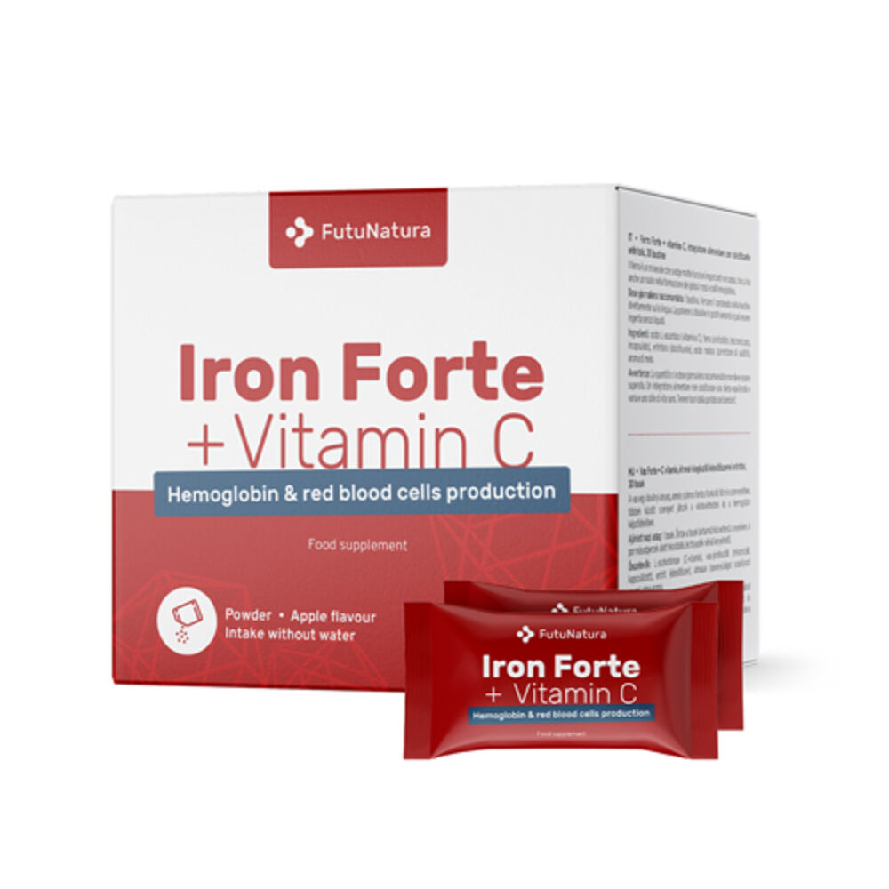 FutuNatura Hierro Forte + vitamina C DIRECT, 30 sobres