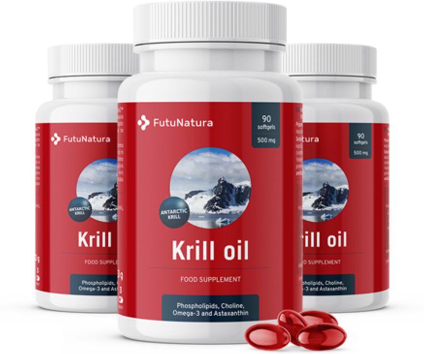 FutuNatura 3x Aceite de krill Superba2™ 500 mg, en total 270 cápsulas blandas