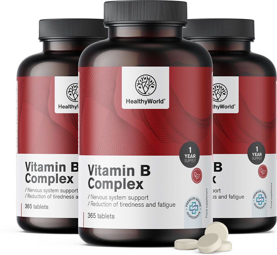 HealthyWorld® 3x Complejo vitamínico B, en total 1095 comprimidos