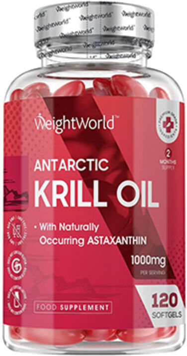 WeightWorld Aceite de kril 1000 mg, 120 cápsulas blandas