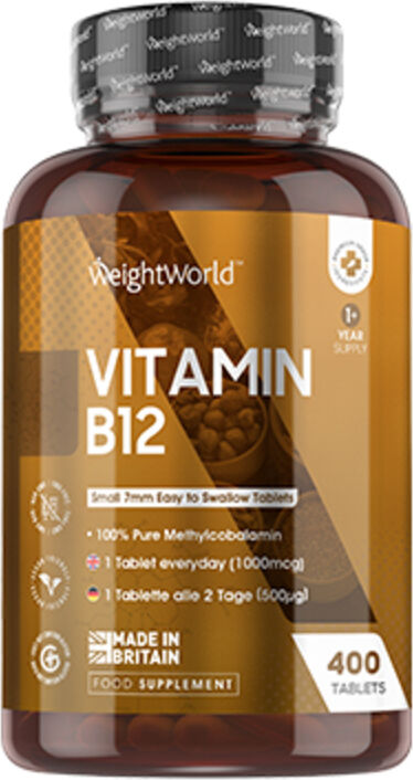 WeightWorld Vitamina B12 1000 µg, 400 comprimidos