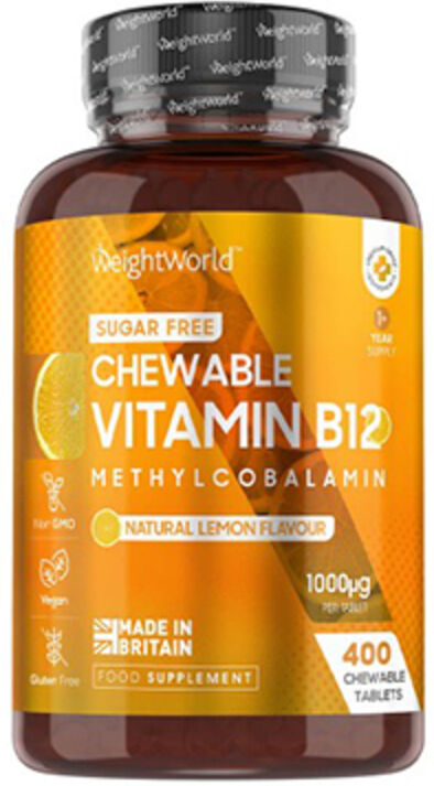 WeightWorld Vitamina B12 1000 µg, 400 comprimidos masticables