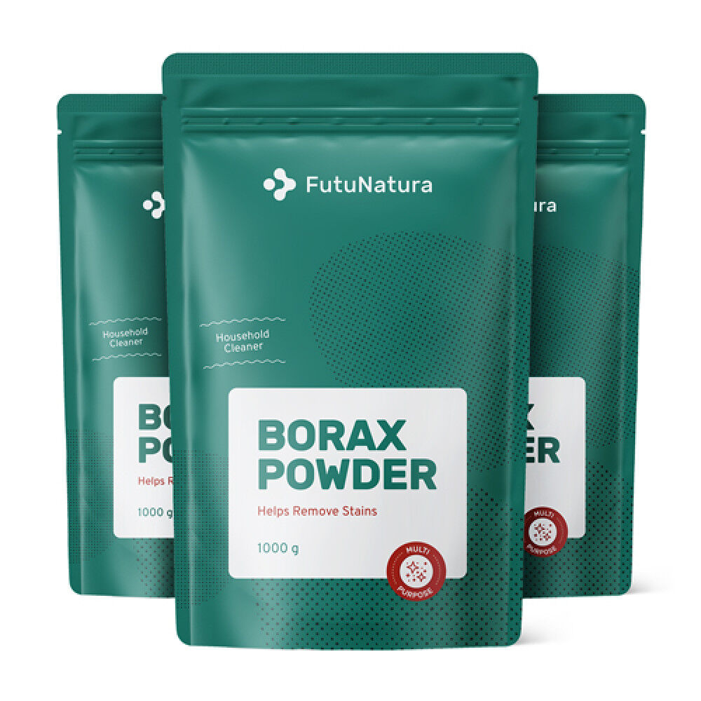 FutuNatura 3x Bórax – tetraborato de sodio, en total 3000 g