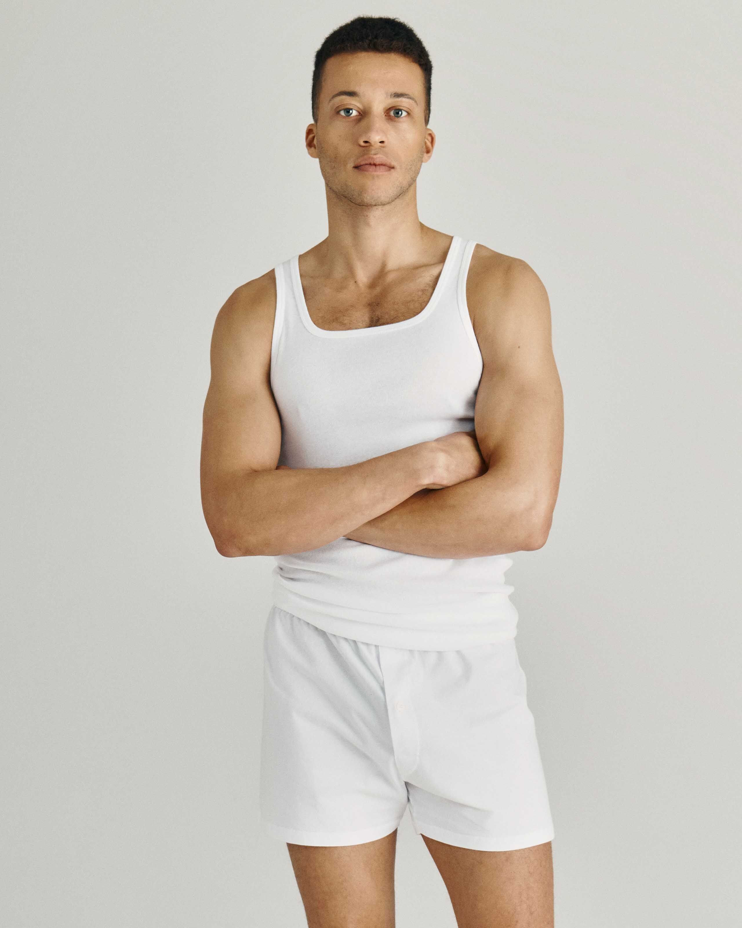 IMPETUS Camiseta sin mangas de hombre Pure Cotton BLANCO