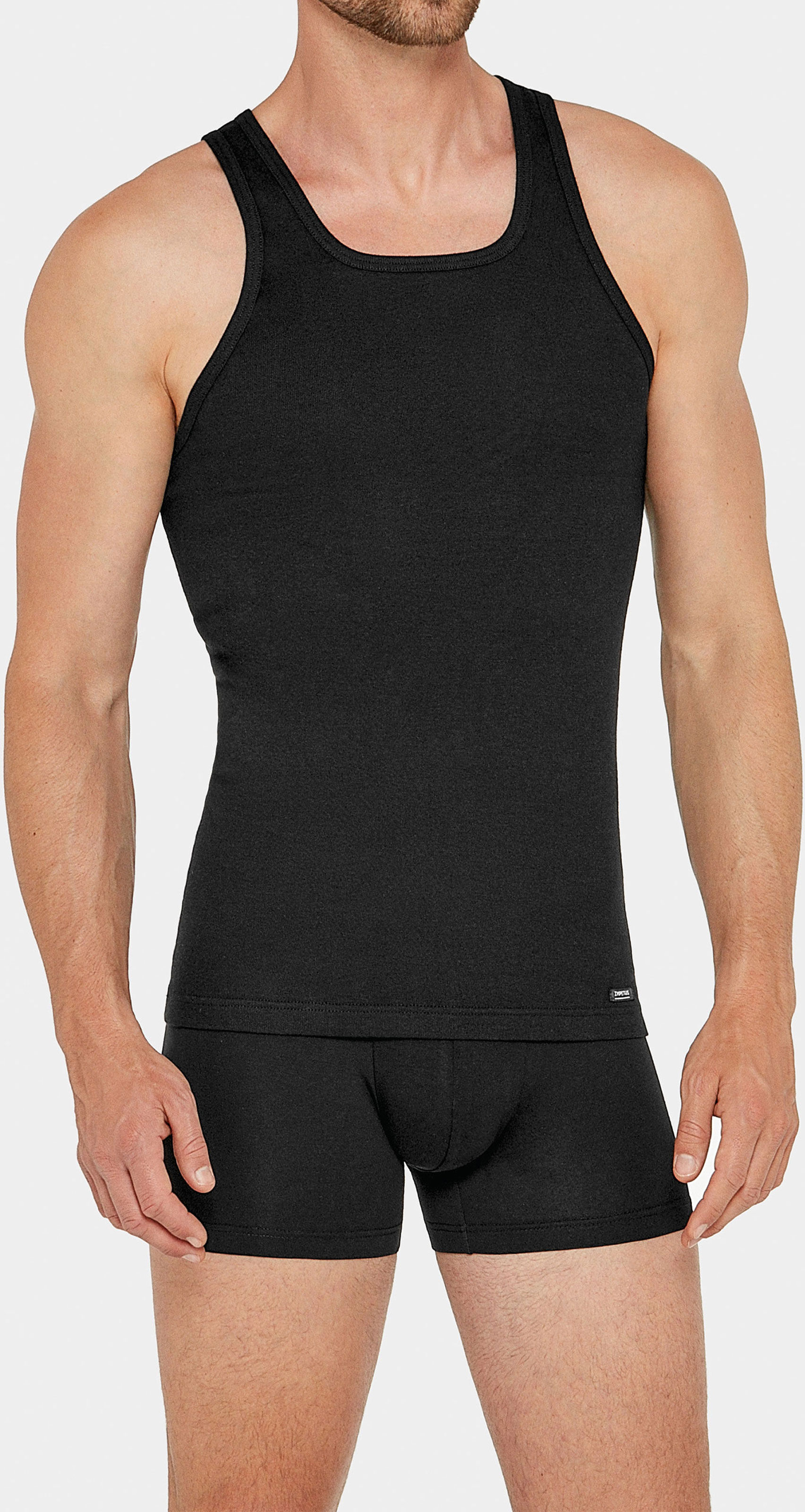 IMPETUS Camiseta sin mangas de hombre Pure Cotton NEGRO (L)