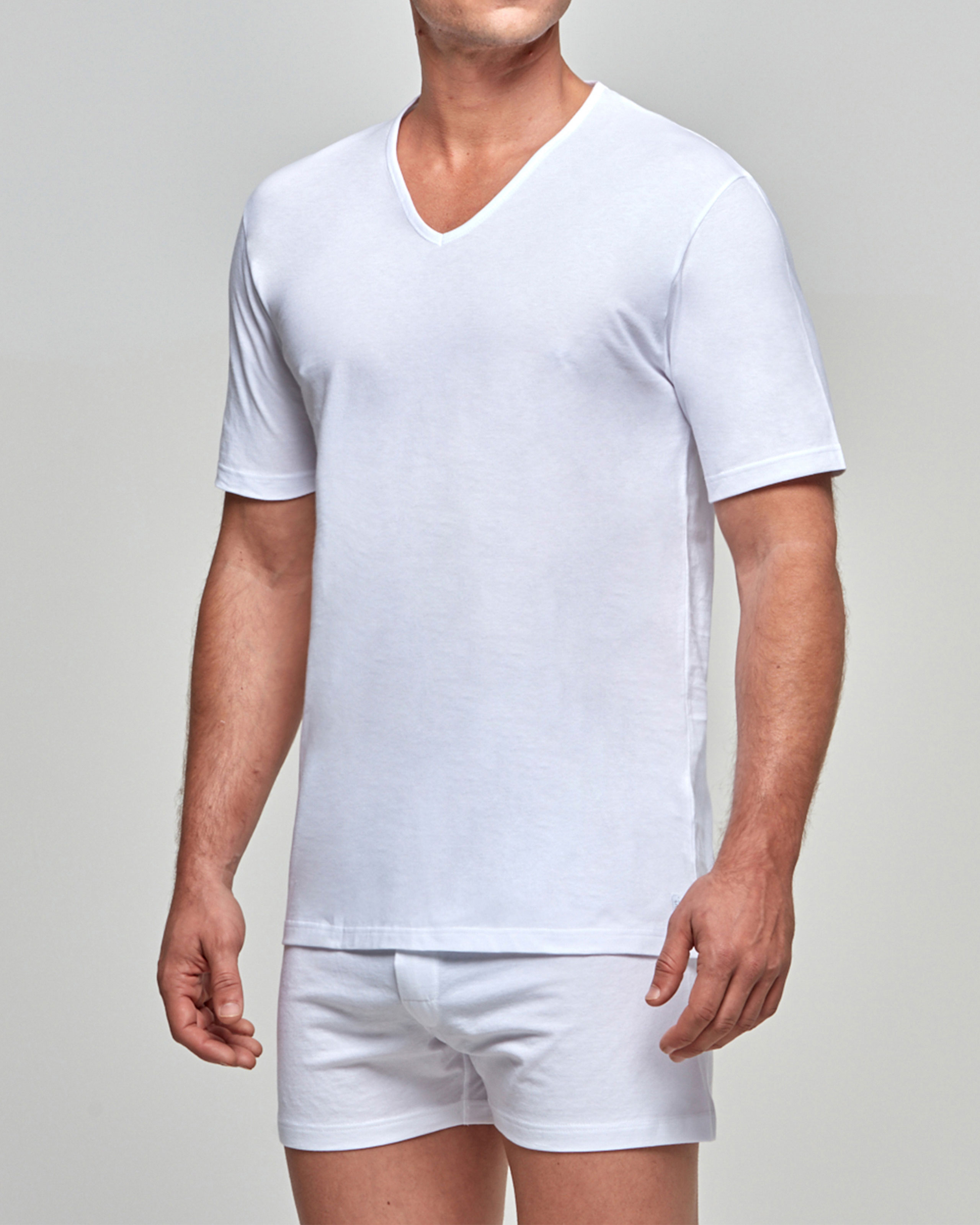 IMPETUS T-shirt de hombre de pico Pure Cotton BLANCO