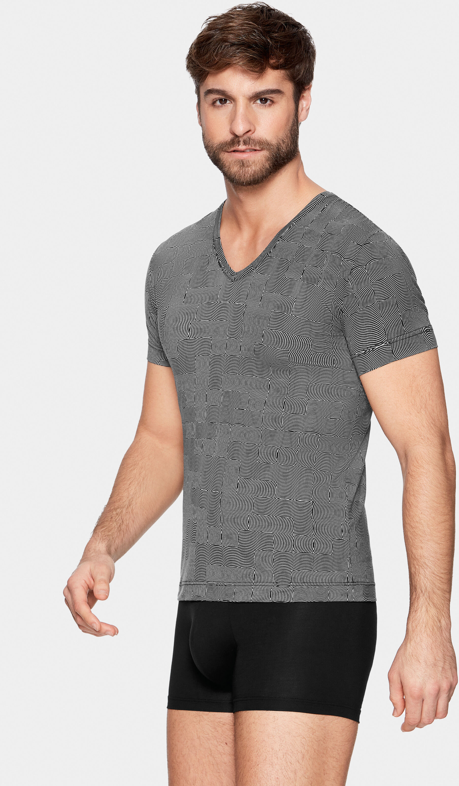 IBYIMPETUS T-shirt de punto en Lyocell NEGRO