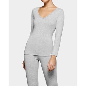 IMPETUS Camiseta de mujer cuello en pico Thermo Gris (L)