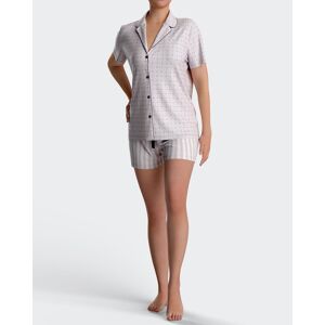 IMPETUS Pijama corto de mujer con botones en algodón Modal GRIS (L)