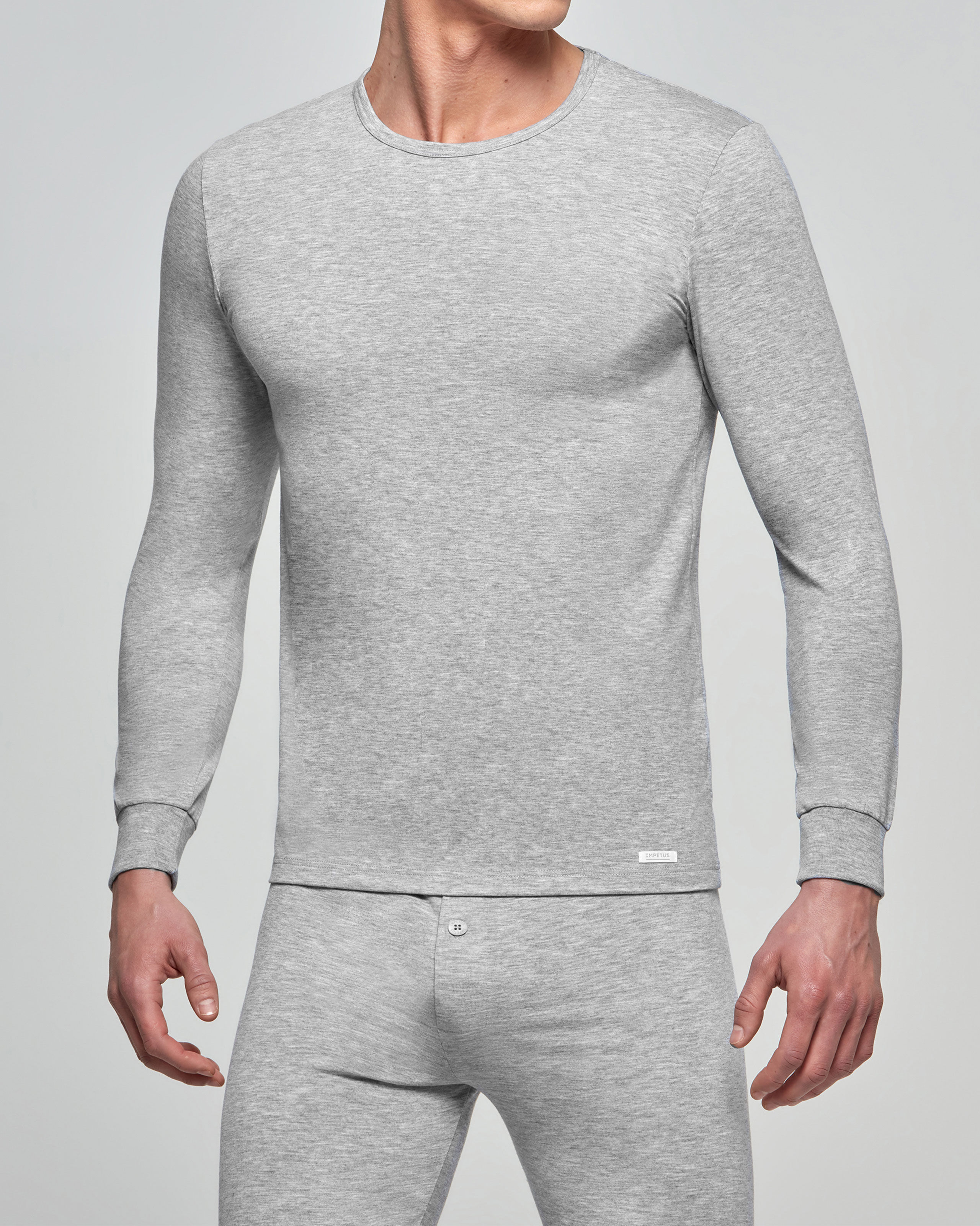 IMPETUS Camiseta de hombre Thermo Gris (L)