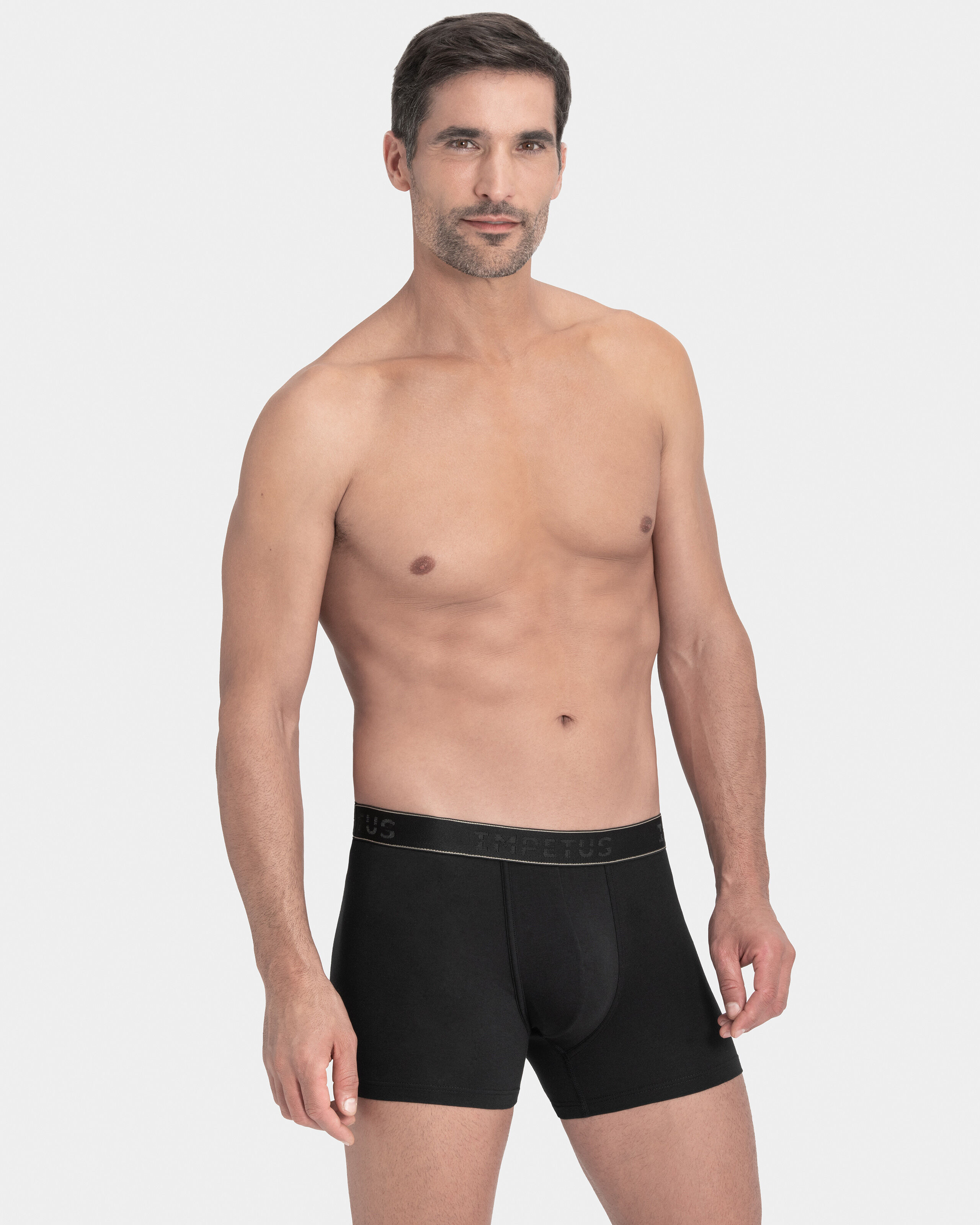 IMPETUS Boxer de punto de hombre en Algodón Modal NEGRO (XL)