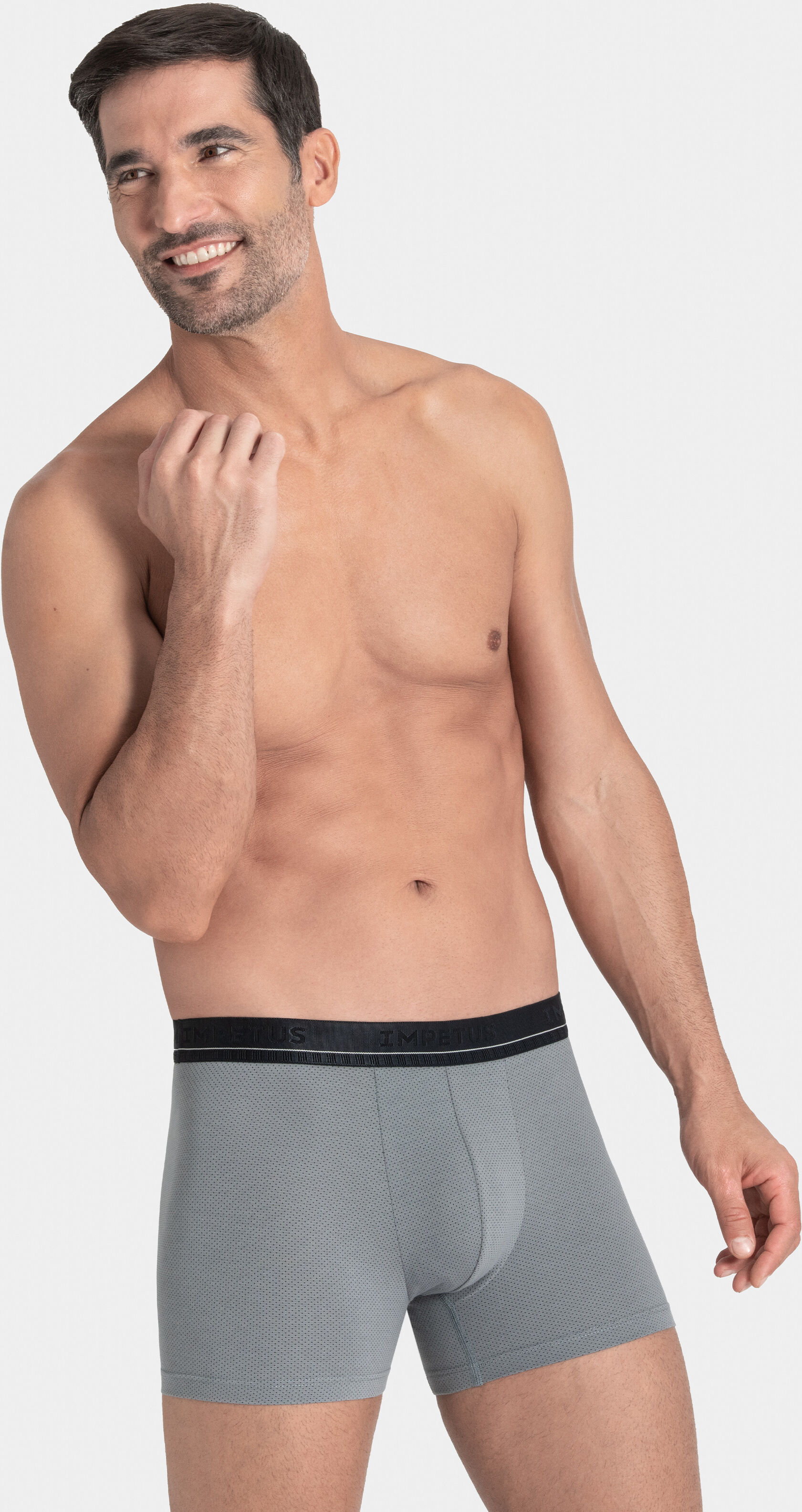 IMPETUS Pack 2 boxers de hombre en Algodón GRIS/MARINO (L)