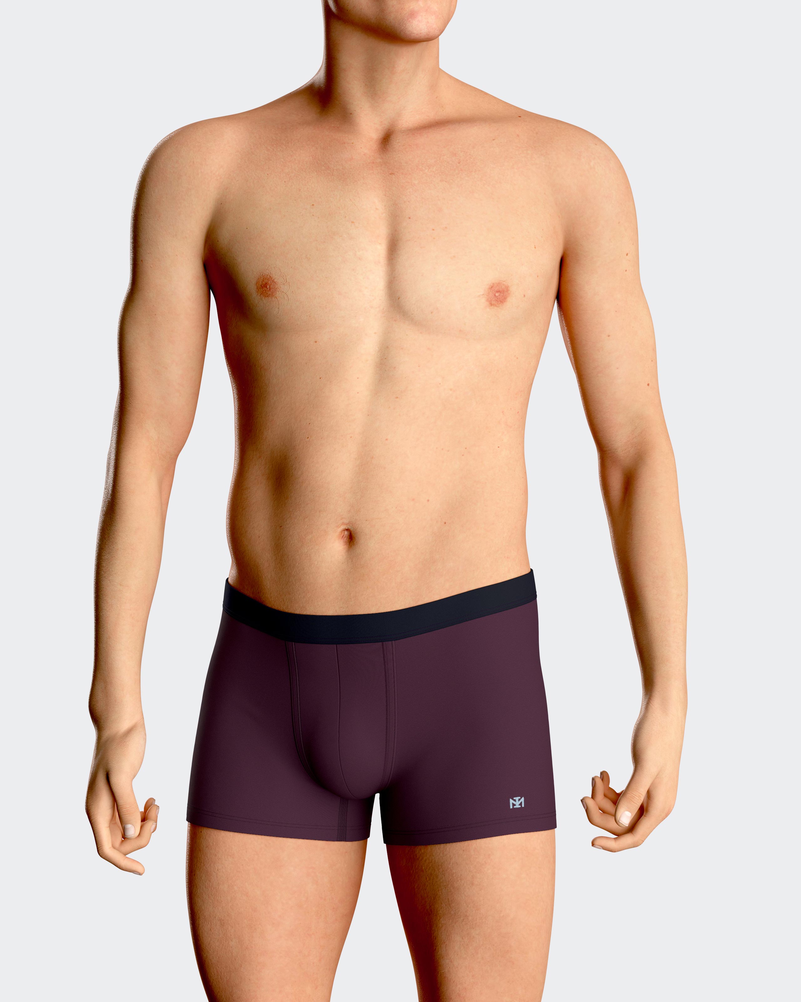 IMPETUS Boxer de punto de hombre en Lyocell BORDEAUX (M)