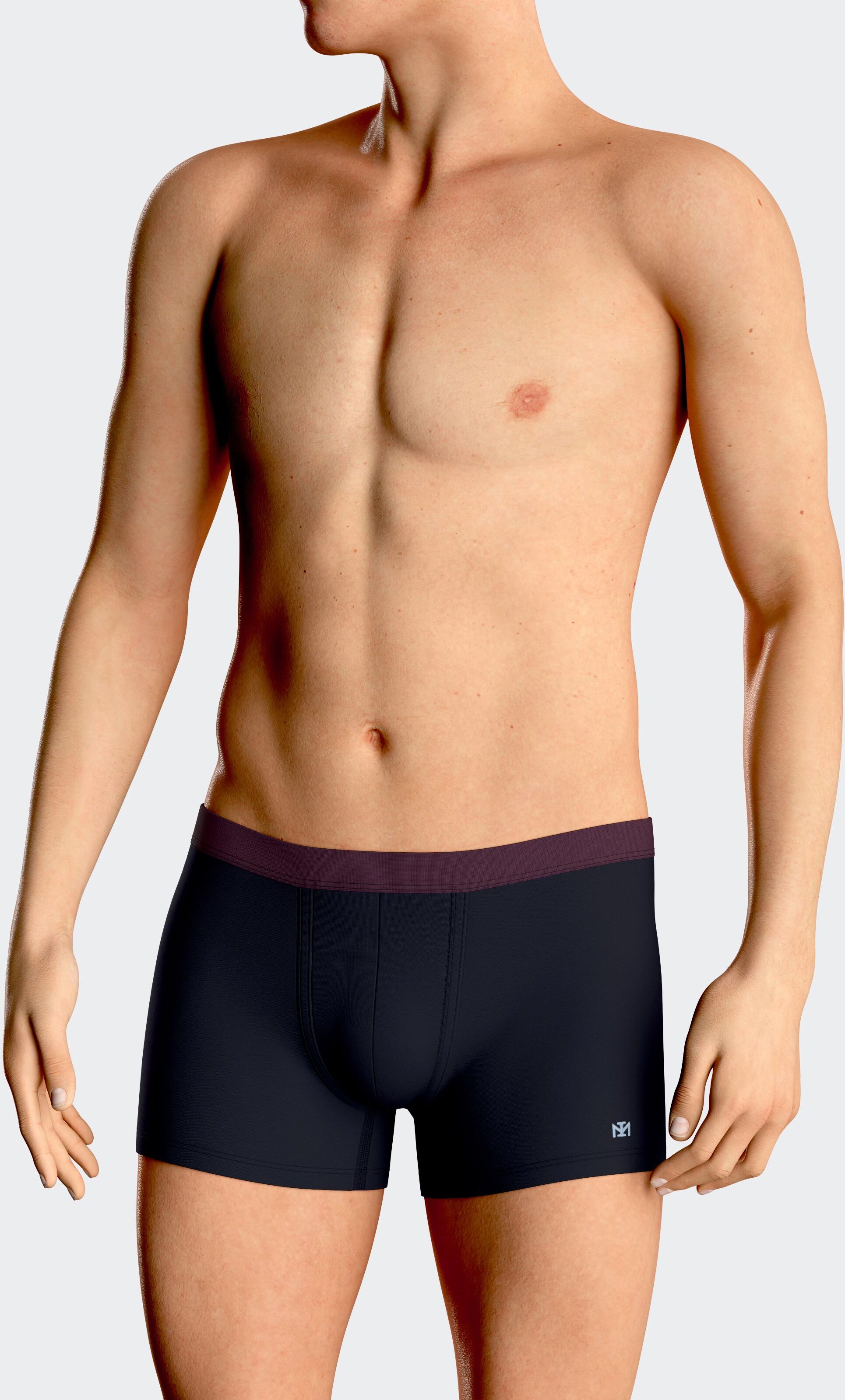 IMPETUS Boxer de punto de hombre en Lyocell AZUL MARINO