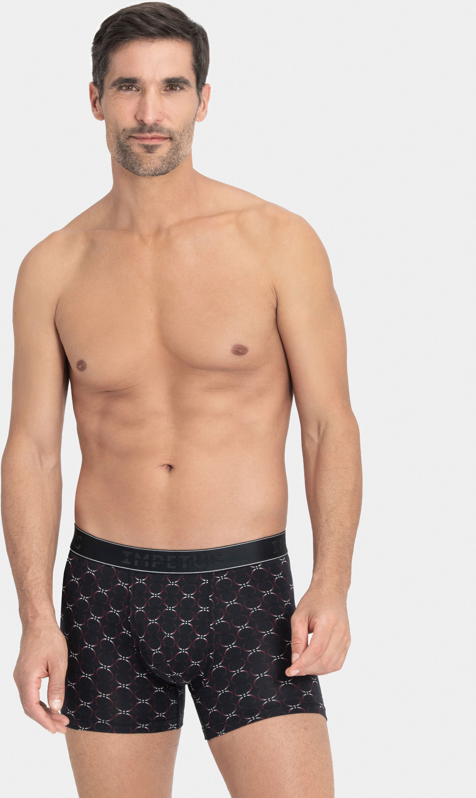 IMPETUS Boxer de punto de hombre en Lyocell AZUL MARINO