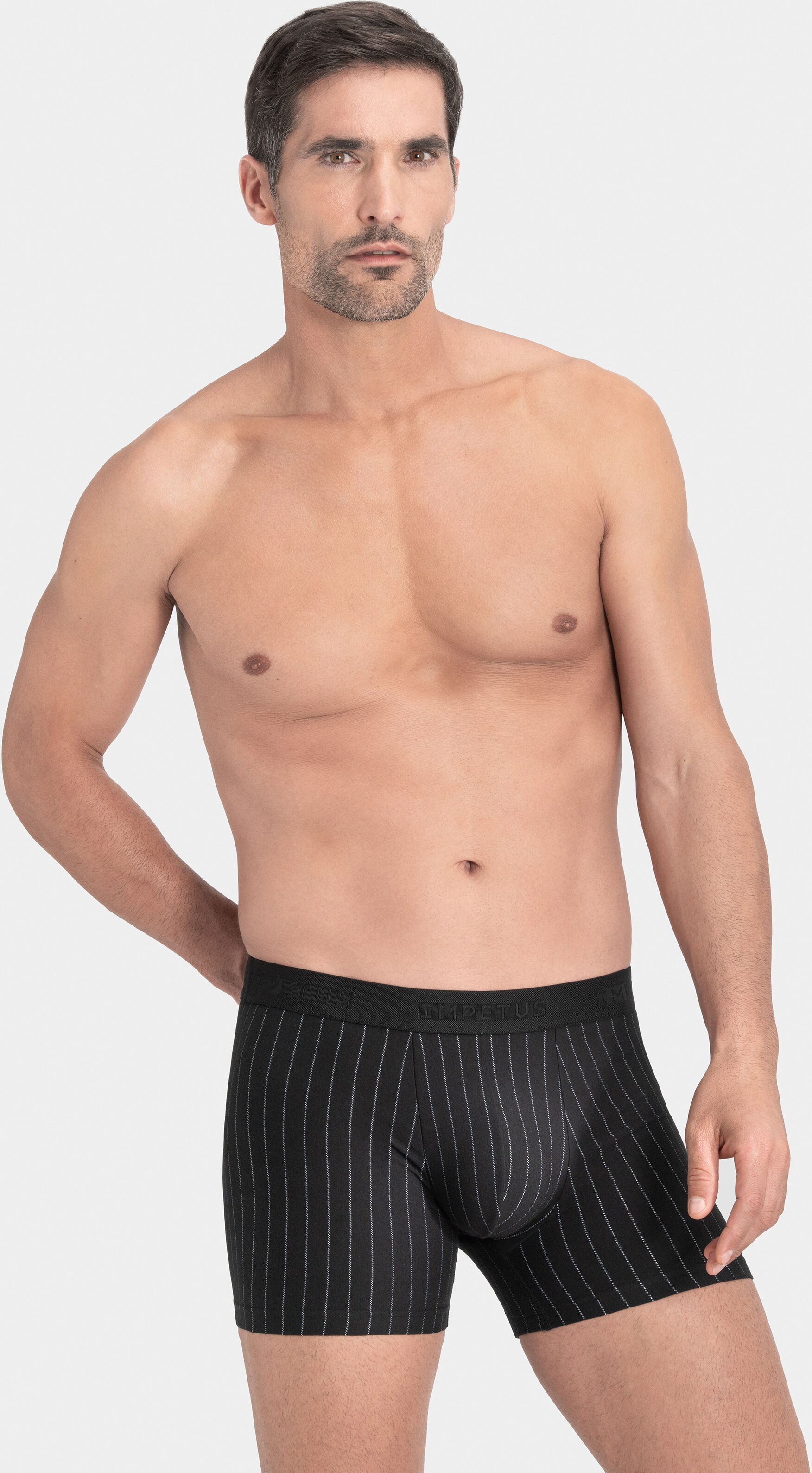 IMPETUS Pack de dos boxers de hombre en Algodón Modal NEGRO