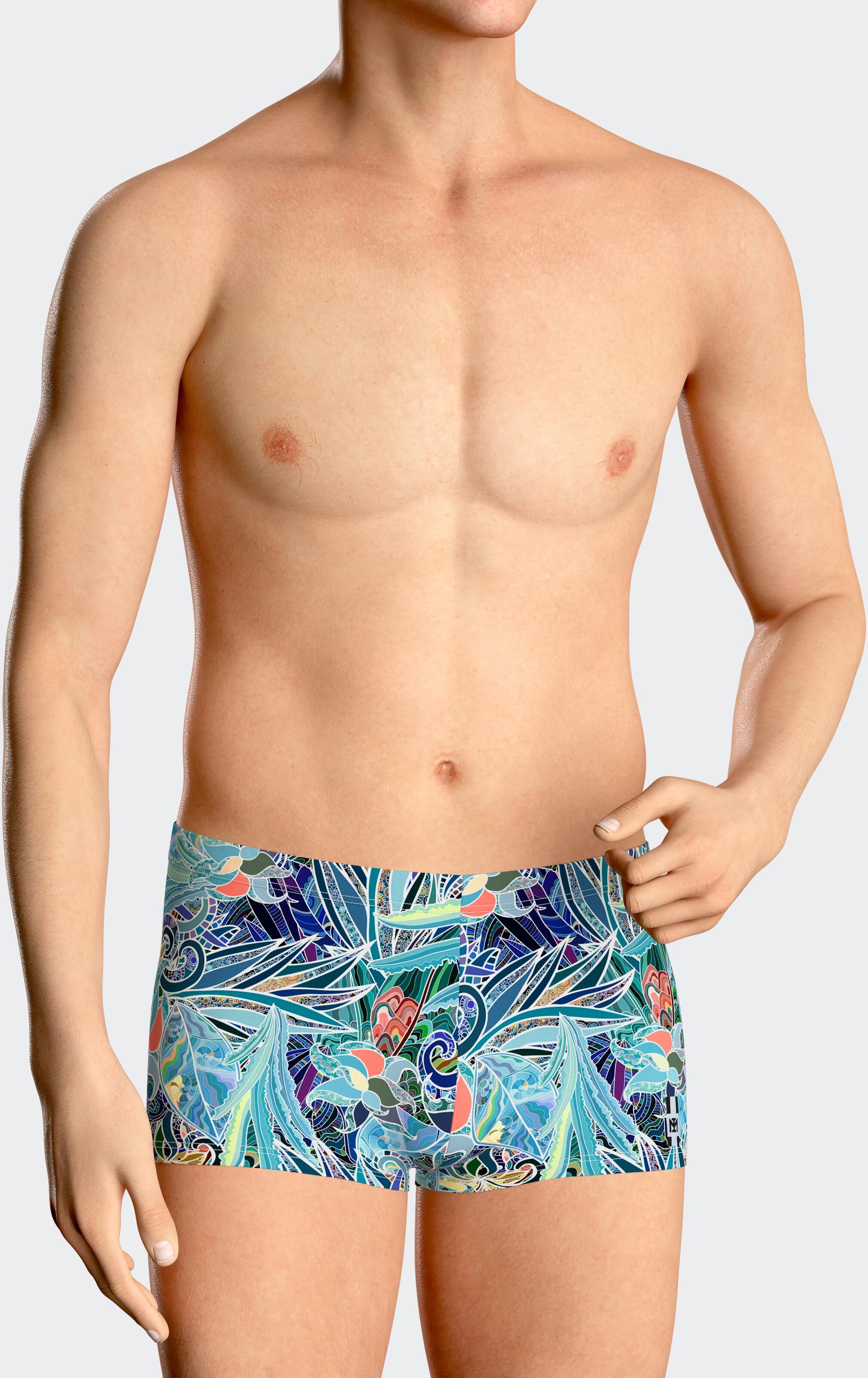 IMPETUS Bañador Boxer estampado tropical AZUL