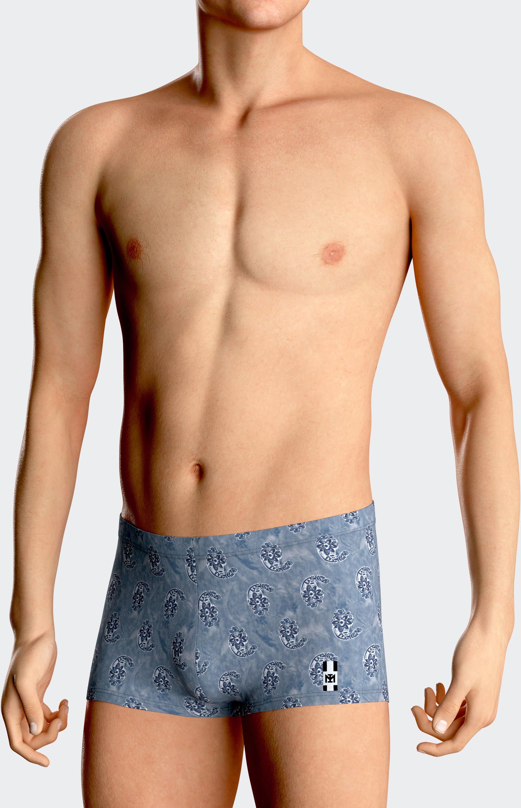 IMPETUS Bañador Boxer estampado paisley AZUL