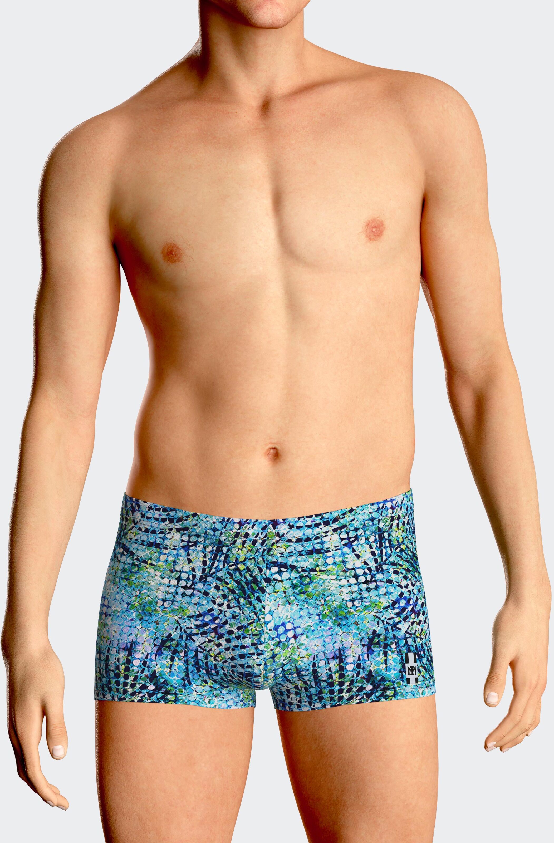 IMPETUS Bañador Boxer estampado exótico AZUL