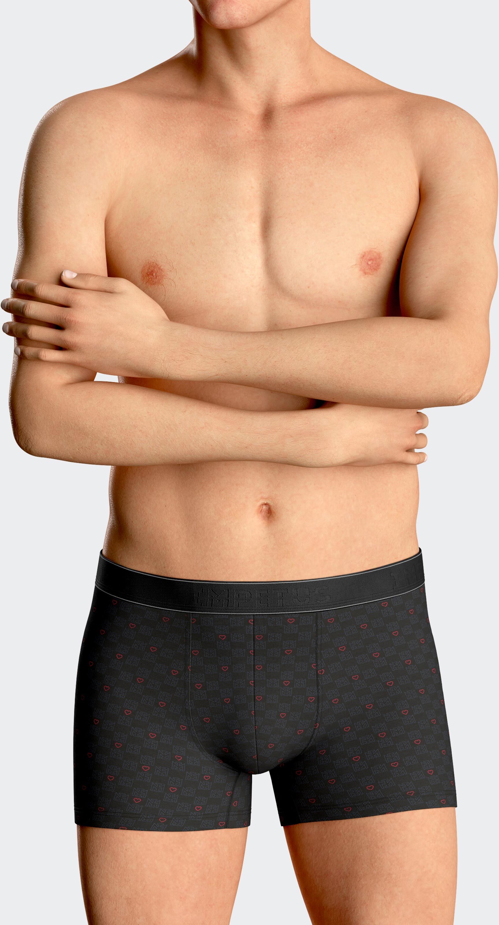 IMPETUS Boxer de hombre com estampado corazones NEGRO (L)