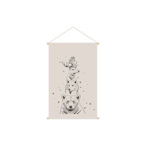 Miliboo Kakemono con animalillos del bosque 40 x 60 cm BUDDY