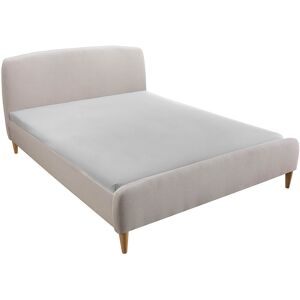 Miliboo Cama nórdica 160 x 200cm tejido beige NIELS