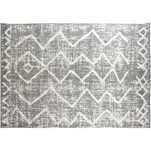 Miliboo Alfombra bereber con relieve gris y beige 160 × 230 cm PALEO