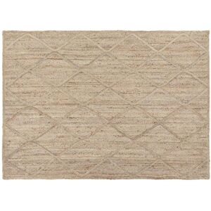 Miliboo Alfombra natural en yute con motivos rombos 160 x 230 cm RAFI