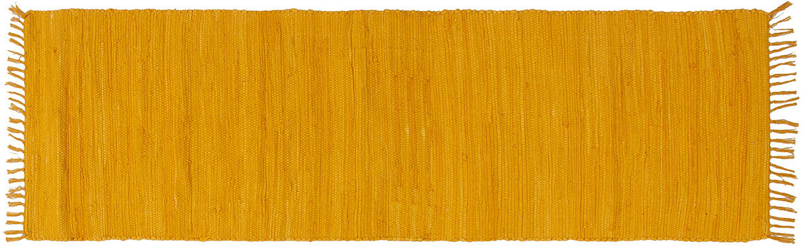 Miliboo Alfombra de pasillo color amarillo comino 60 × 200 cm AUBAGNE