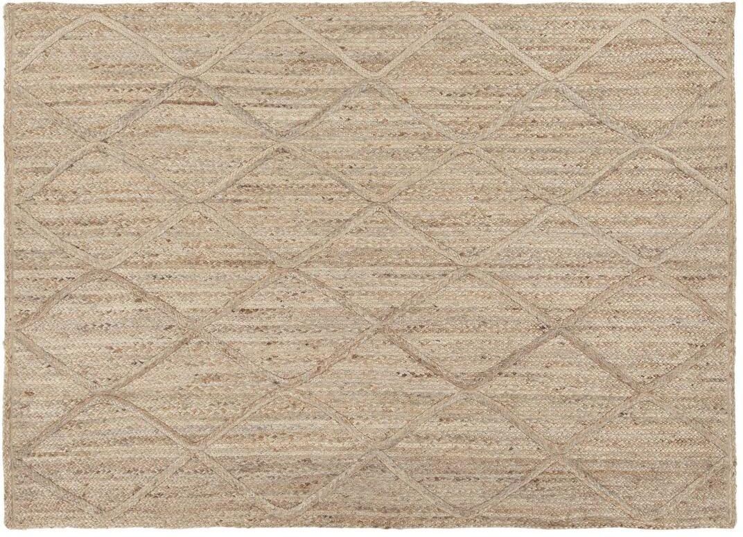 Miliboo Alfombra natural en yute con motivos rombos 160 x 230 cm RAFI