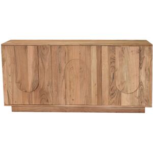 Miliboo Aparador 3 puertas de madera maciza grabada 160 cm ARK