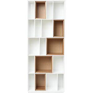 Miliboo Biblioteca modular blanco y roble JAZZ