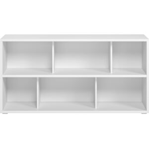 Miliboo Librería baja de madera blanca 140 cm EPURE