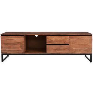 Miliboo Mueble TV de acacia maciza 160 cm HOORN