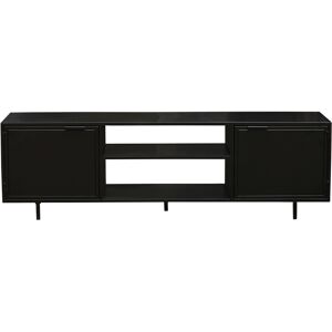 Miliboo Mueble TV industrial negro con 2 puertas 150 KARL