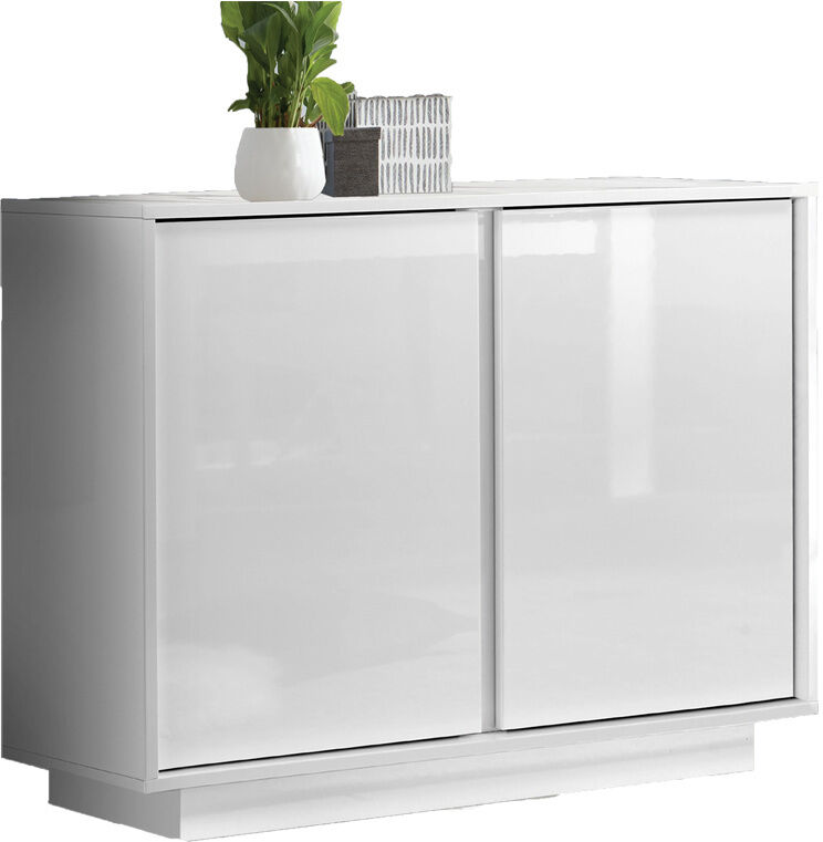 Miliboo Aparador 2 puertas blanco lacado brillante L92 cm COMO