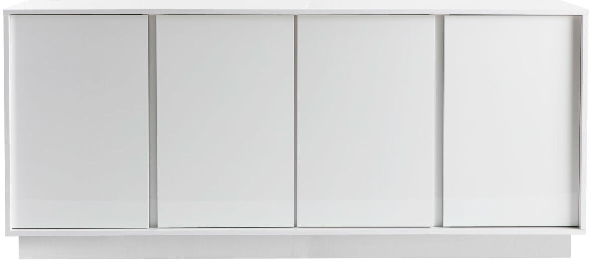 Miliboo Aparador moderno blanco lacado brillante L180 cm COMO